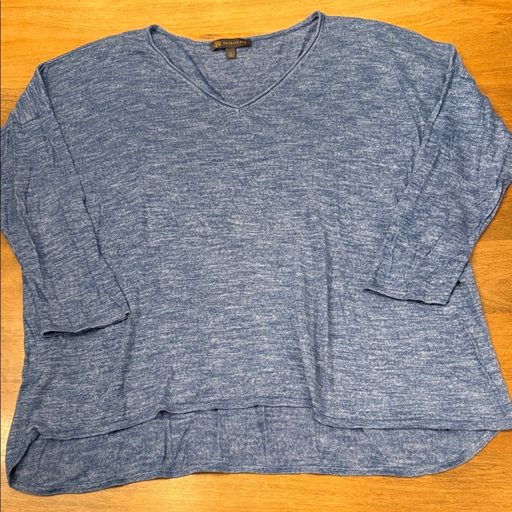 The Limited XL Outback Red Soft V-Neck Blue Women's Sweater